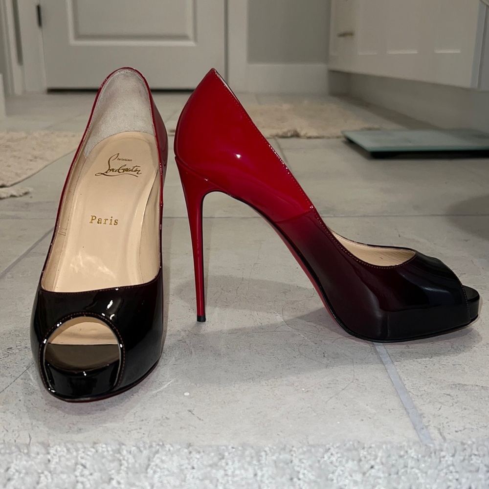 New Very Prive  120 Patent Degrade Christian Louboutin
